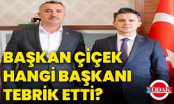 Başkan Çiçek, hangi başkanı tebrik etti?
