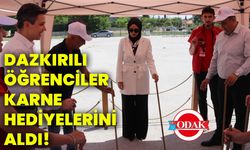 Dazkırılı öğrenciler karne hediyelerini aldı!