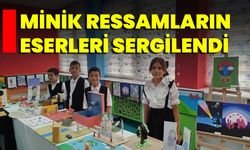Minik Ressamların Eserleri Sergilendi