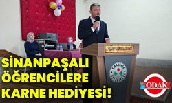 Sinanpaşalı öğrencilere karne hediyesi!