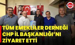 Tüm Emekliler Derneği, CHP İl Başkanlığı’nı Ziyaret Etti