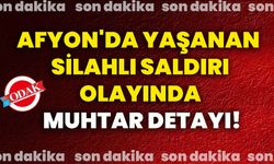Afyon'da yaşanan silahlı saldırı olayında muhtar detayı!