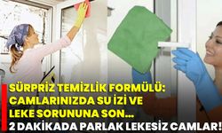 Sürpriz Temizlik Formülü: Camlarınızda Su İzi Ve Leke Sorununa Son… 2 Dakikada Parlak Lekesiz Camlar!
