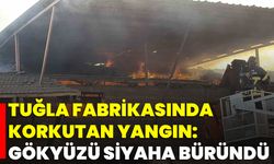 Tuğla Fabrikasında Korkutan Yangın: Gökyüzü Siyaha Büründü