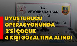 Uyuşturucu operasyonunda 2'si çocuk 4 kişi gözaltına alındı