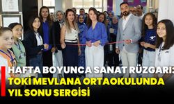 Hafta Boyunca Sanat Rüzgarı: Toki Mevlana Ortaokulunda Yıl Sonu Sergisi