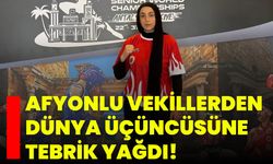 Afyonlu Vekillerden Dünya Üçüncüsüne Tebrik Yağdı!