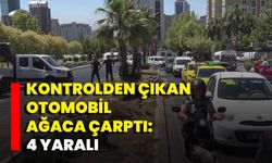Kontrolden Çıkan Otomobil Ağaca Çarptı: 4 Yaralı
