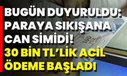 Bugün Duyuruldu: Paraya Sıkışana Can Simidi! 30 Bin TL’lik Acil Ödeme Başladı