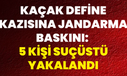Kaçak Define Kazısına Jandarma Baskını: 5 Kişi Suçüstü Yakalandı