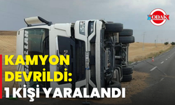Kamyon Devrildi: 1 Kişi Yaralandı