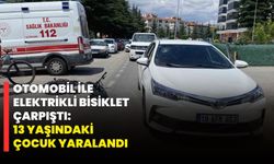 Otomobil İle Elektrikli Bisiklet Çarpıştı: 13 Yaşındaki Çocuk Yaralandı