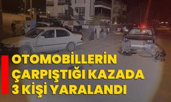 Otomobillerin çarpıştığı kazada 3 kişi yaralandı
