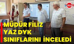 Müdür Filiz, Yaz DYK Sınıflarını İnceledi