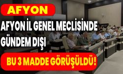 Afyon İl Genel Meclisinde Gündem Dışı Bu 3 Madde Görüşüldü!