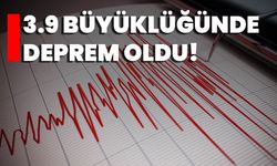 3.9 Büyüklüğünde Deprem Oldu!