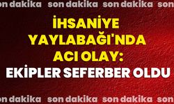 İhsaniye Yaylabağı'nda acı olay: Ekipler seferber oldu