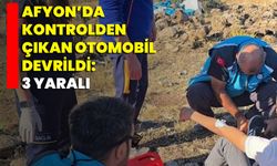 Afyon’da Kontrolden Çıkan Otomobil Devrildi: 3 Yaralı