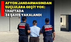 Afyon Jandarmasından Suçlulara Geçit Yok: 1 Haftada 34 Şahıs Yakalandı