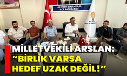 Milletvekili Arslan: Birlik Varsa Hedef Uzak Değil!