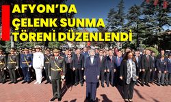 Afyon’da Çelenk Sunma Töreni Düzenlendi