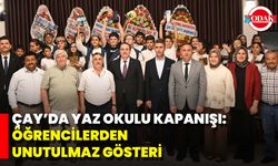 Çay’da Yaz Okulu Kapanışı: Öğrencilerden Unutulmaz Gösteri