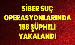 Siber suç operasyonlarında 198 şüpheli yakalandı