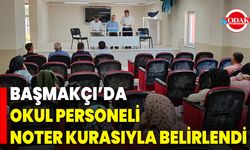 Başmakçı’da Okul Personeli Noter Kurasıyla Belirlendi