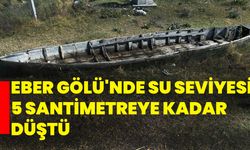 Eber Gölü'nde su seviyesi 5 santimetreye kadar düştü