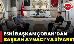 Eski Başkan Çoban’dan Başkan Aynacı’ya Ziyaret