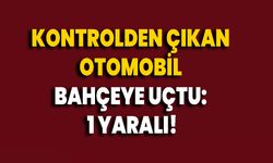 Kontrolden çıkan otomobil bahçeye uçtu: 1 yaralı