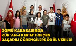 Gömü kasabasında Kur’an-ı Kerim’e geçen başarılı öğrencilere ödül verildi