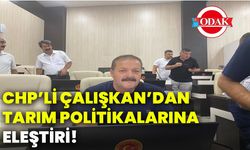 CHP’li Çalışkan’dan tarım politikalarına eleştiri!