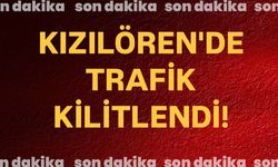 Kızılören'de trafik kilitlendi!