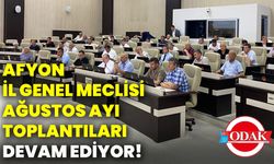 Afyonkarahisar İl Genel Meclisi Ağustos ayı toplantıları devam ediyor!