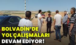 Bolvadin’de yol çalışmaları devam ediyor!