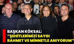 Başkan Köksal: “Şehitlerimizi Saygı, Rahmet Ve Minnetle Anıyorum”