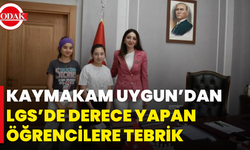 Kaymakam Uygun’dan LGS’de Derece Yapan Öğrencilere Tebrik