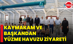 Kaymakam Ve Başkandan Yüzme Havuzu Ziyareti