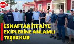 Esnaftan İtfaiye Ekiplerine Anlamlı Teşekkür