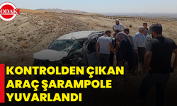 Kontrolden Çıkan Araç Şarampole Yuvarlandı