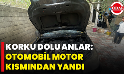 Korku Dolu Anlar: Otomobil Motor Kısmından Yandı