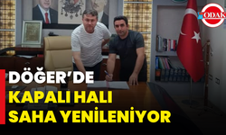 Döğer’de Kapalı Halı Saha Yenileniyor