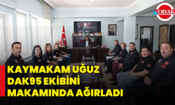 Kaymakam Uğuz DAK95 Ekibini Makamında Ağırladı