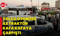 Yolcu Otobüsü İle Traktör Kafa Kafaya Çarpıştı