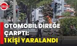 Otomobil Direğe Çarptı: 1 Kişi Yaralandı