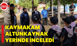 Kaymakam Altunkaynak Yerinde İnceledi