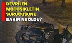 Devrilen Motosikletin Sürücüsüne Bakın Ne Oldu?
