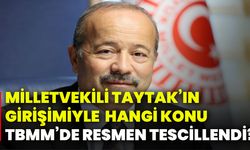 Milletvekili Taytak’ın girişimiyle  hangi konu TBMM’de resmen tescillendi?