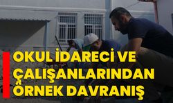 Okul idareci ve çalışanlarından örnek davranış